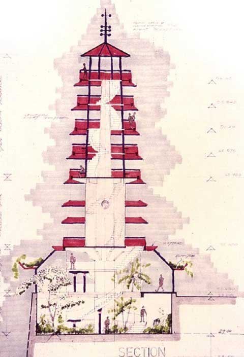 yuen long town park pagoda