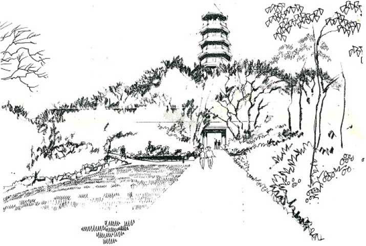yuen long town park sketch 1